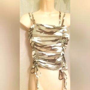 Camaflauge drawstring top